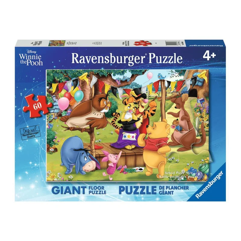 Puzzle de plancher: Winnie the Pooh - Magic Show (60 pcs)