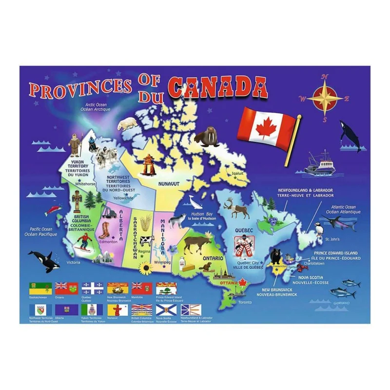 Carte du Canada (100 pcs XXL)