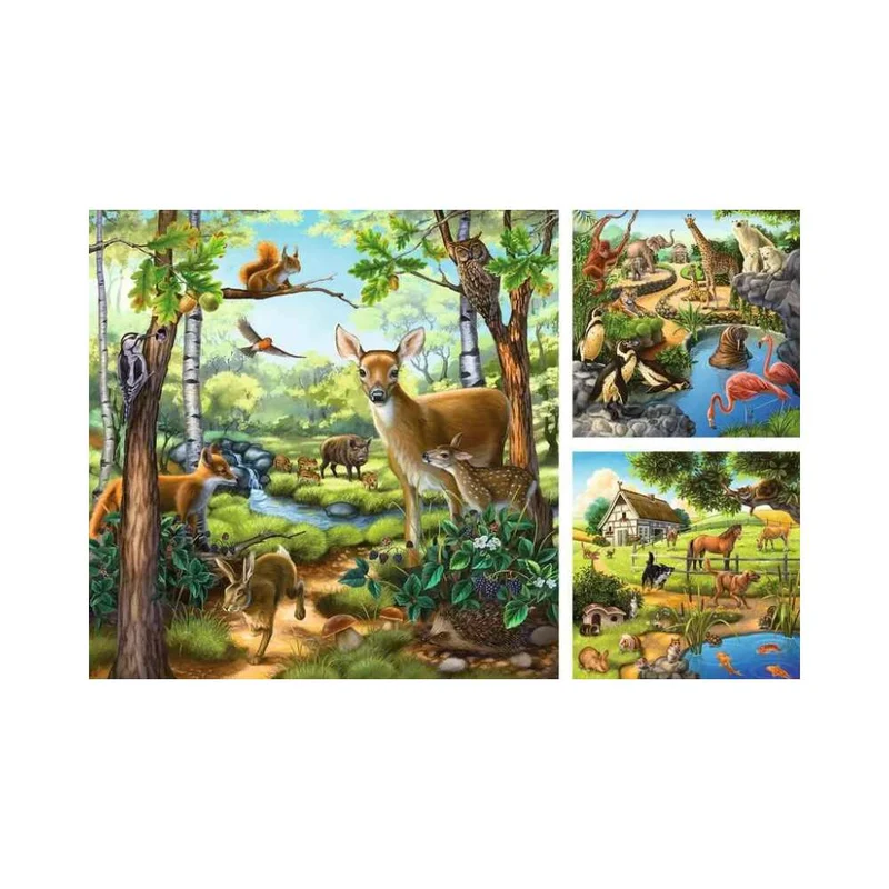 Forest/Zoo/Domestic Anim. (3x49 pcs)