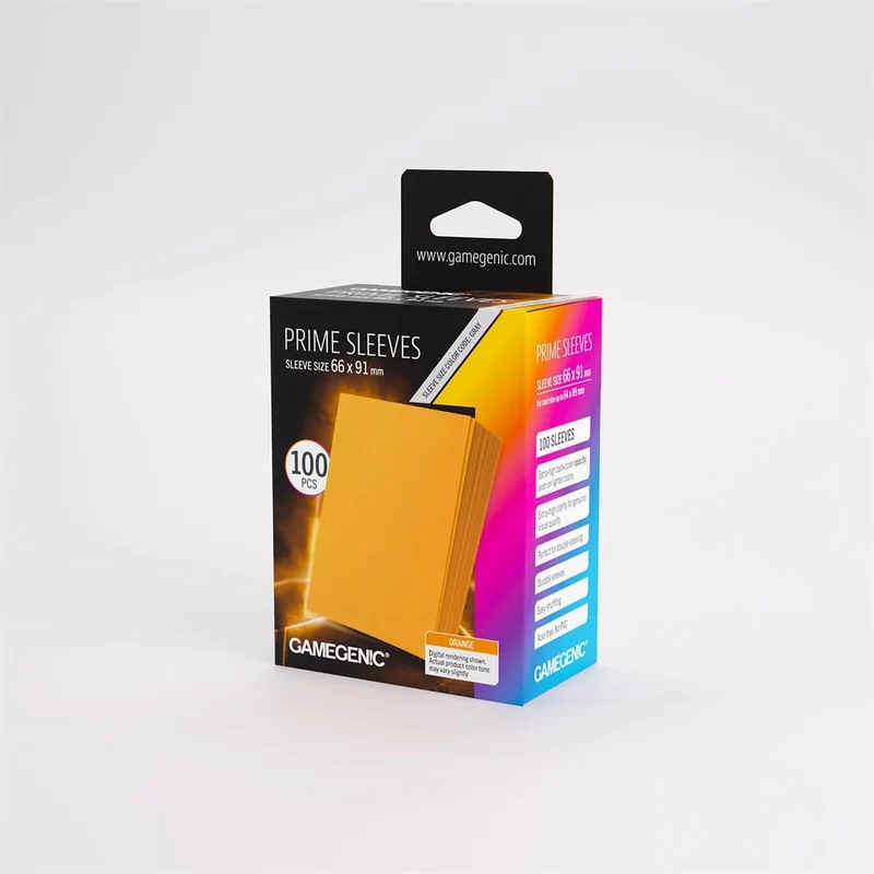 Sleeves: Gamegenic: Prime Sleeves: Orange 66mm x 91mm (100)