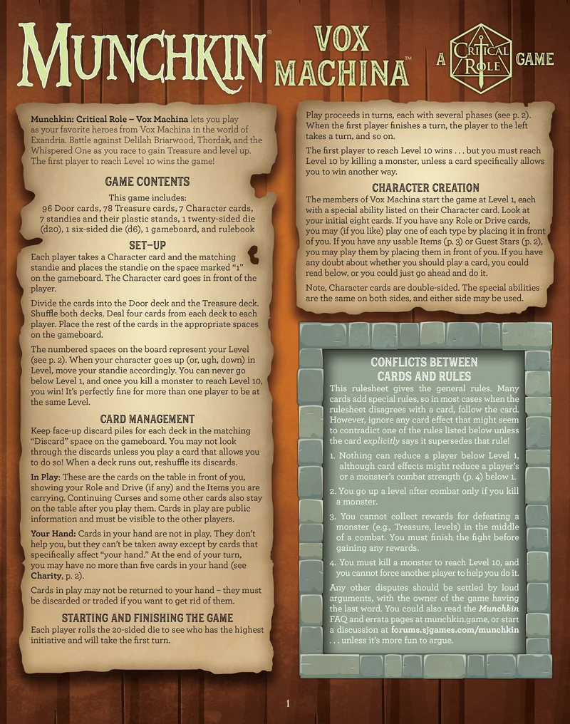 Munchkin: Vox Machina – A Critical Role Game (EN)
