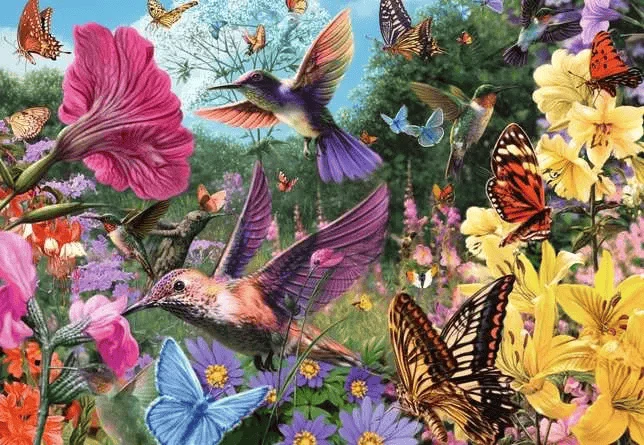 Hummingbirds and Butterflies (200 pcs XL)