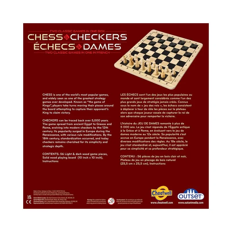 Jeux d'échecs et de dames | Chess and Checkers Set (ML)