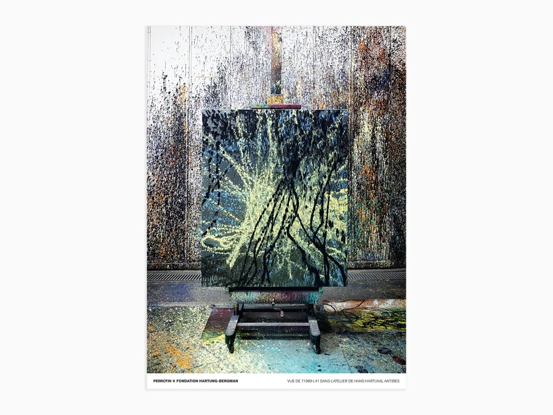 PERROTIN X FONDATION HARTUNG - Vue de T1989-L41, dans l'atelier de Hans Hartung, Antibes