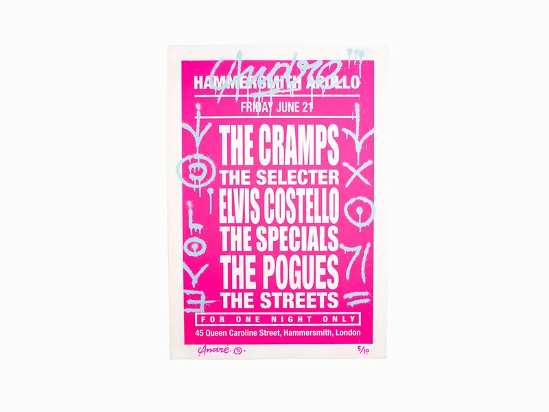 André - Dream Concert (The Cramps) Rose (amélioré à la main)