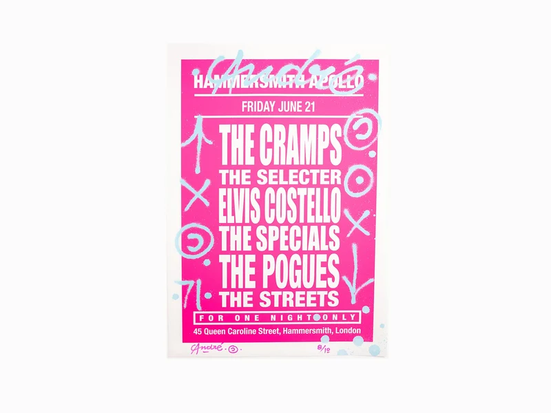 André - Dream Concert (The Cramps) Rose (amélioré à la main)