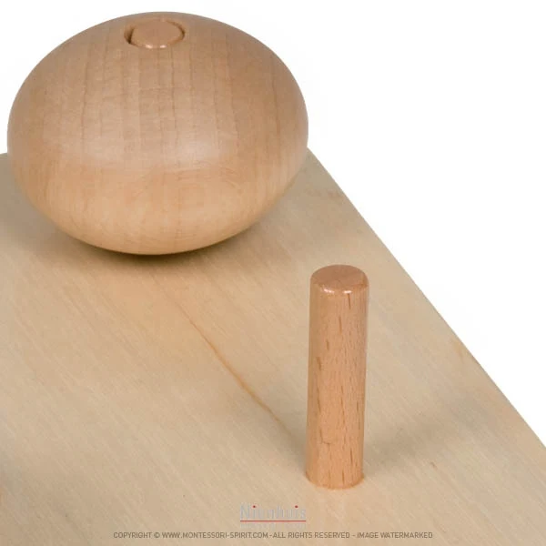 Ellipses en bois sur tiges verticales