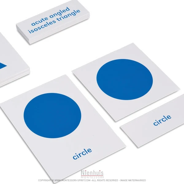 Cartes de nomenclature du cabinet de géométrie en anglais