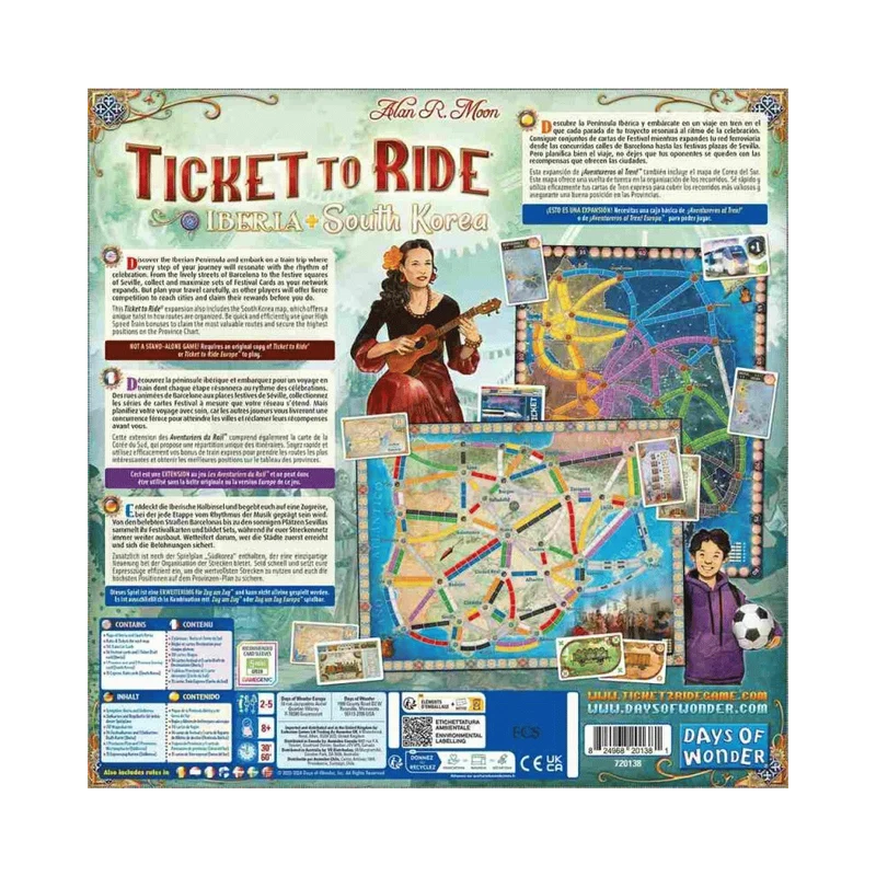 Ticket to Ride: Map #8 - Iberia & South Korea (ML)