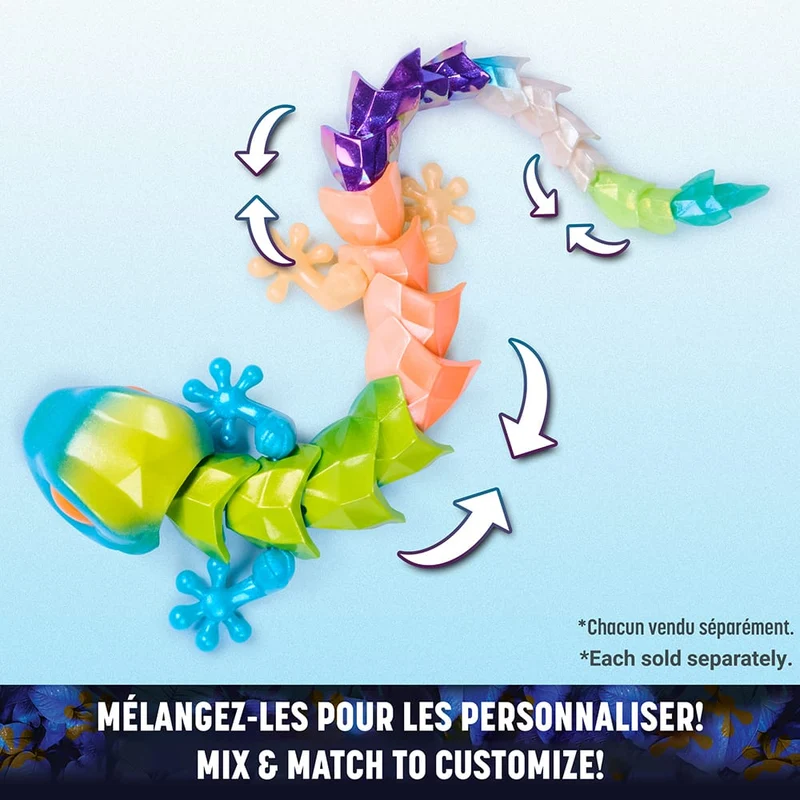 CrystaLynx - Figurine articulée gecko à collectionner de 24,5 cm (assortiment)