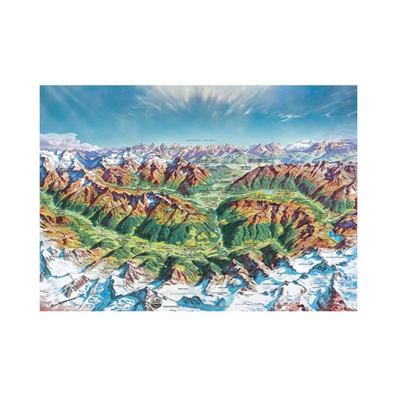Map Art Alpine Mountain Map (2000 pcs)