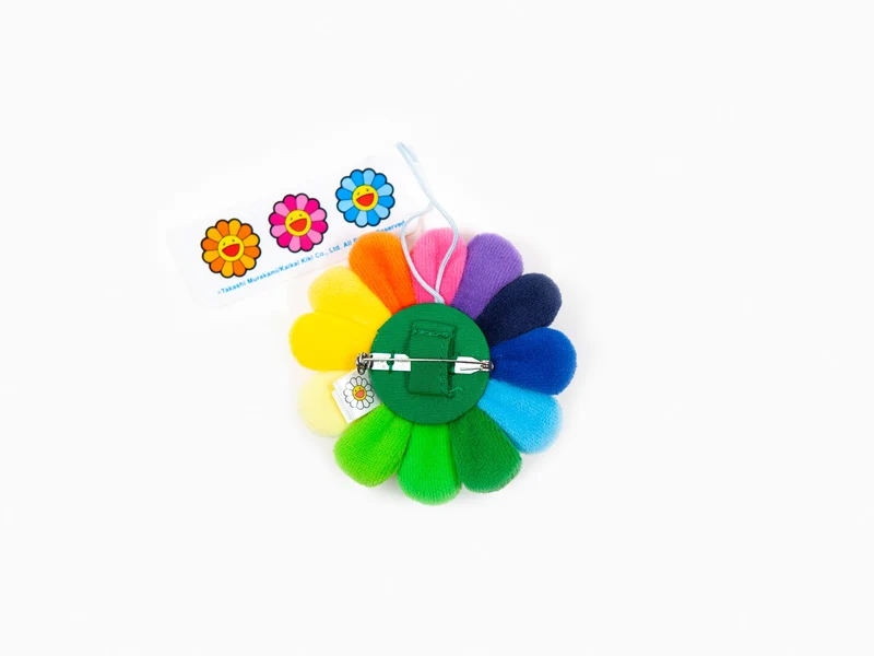 Takashi Murakami - Porte-clés peluche fleur - Arc-en-ciel
