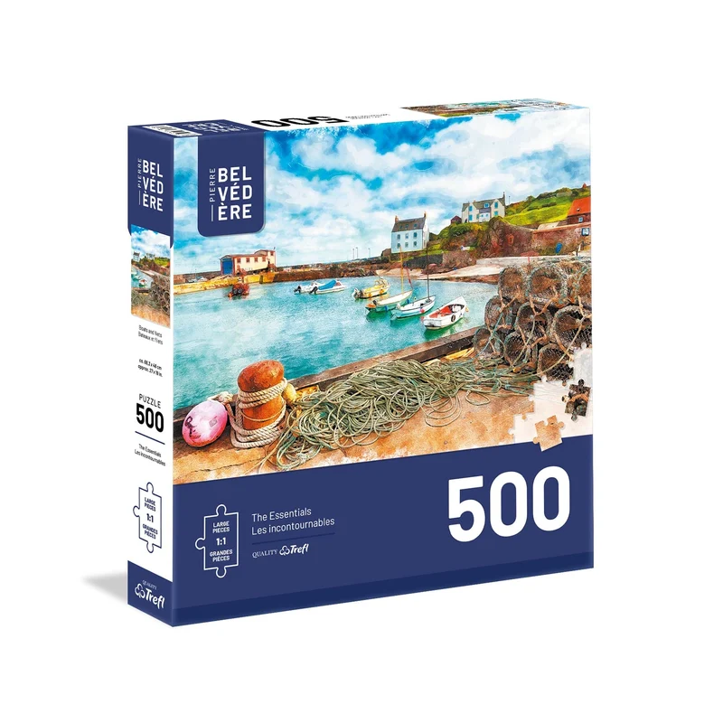 Aquarelle bateau & filet (500 pcs LARGE)