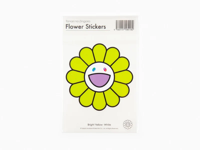 Takashi Murakami - Stickers Fleurs - Jaune vif x Blanc