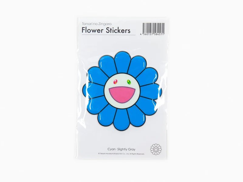 Takashi Murakami - Sticker Bubblingly - Cyan légèrement gris