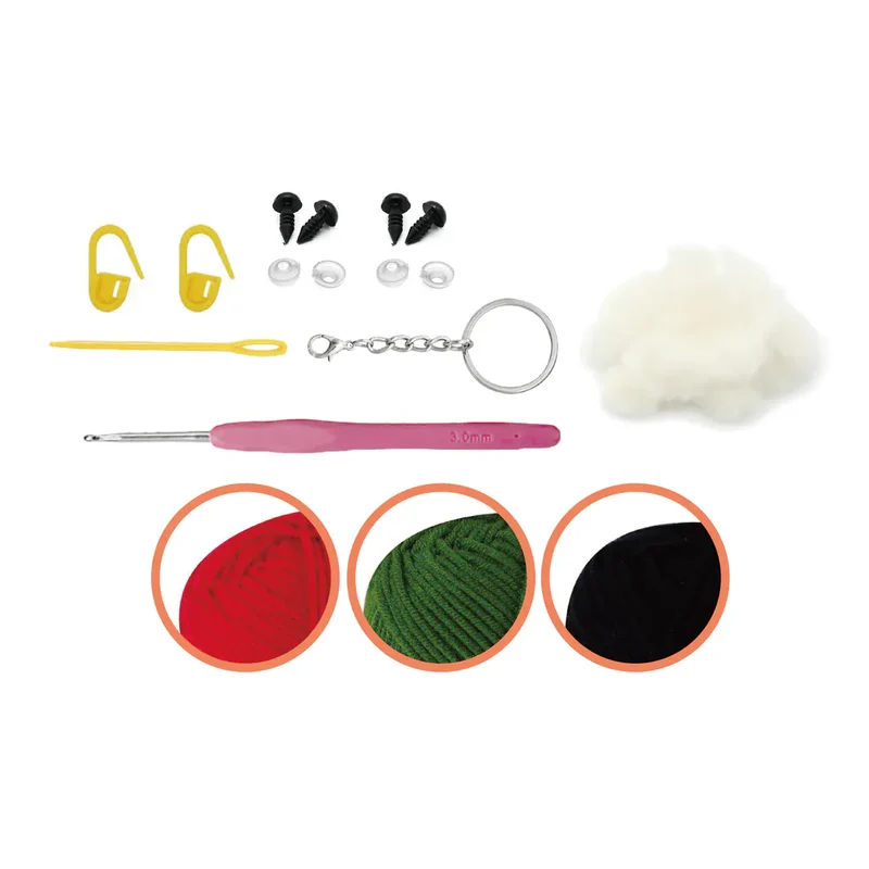 Kit DIY Crochet: Porte-Clés Cerises (ML)