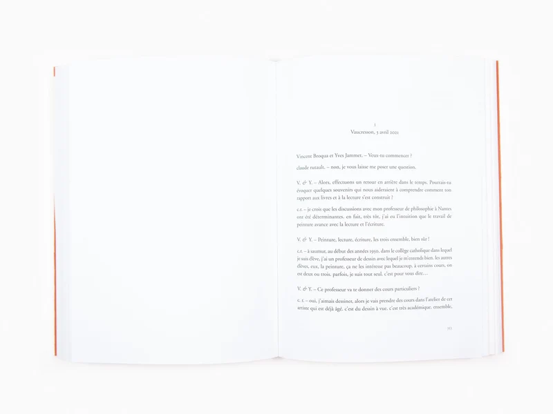 Claude Rutault - Premières pages (2) d/m/c 530