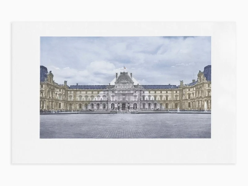 JR - Le Louvre revu par JR, (photo héliogravure couleur)