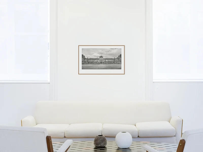 JR - Le Louvre revu par JR, (photo héliogravure noir et blanc)