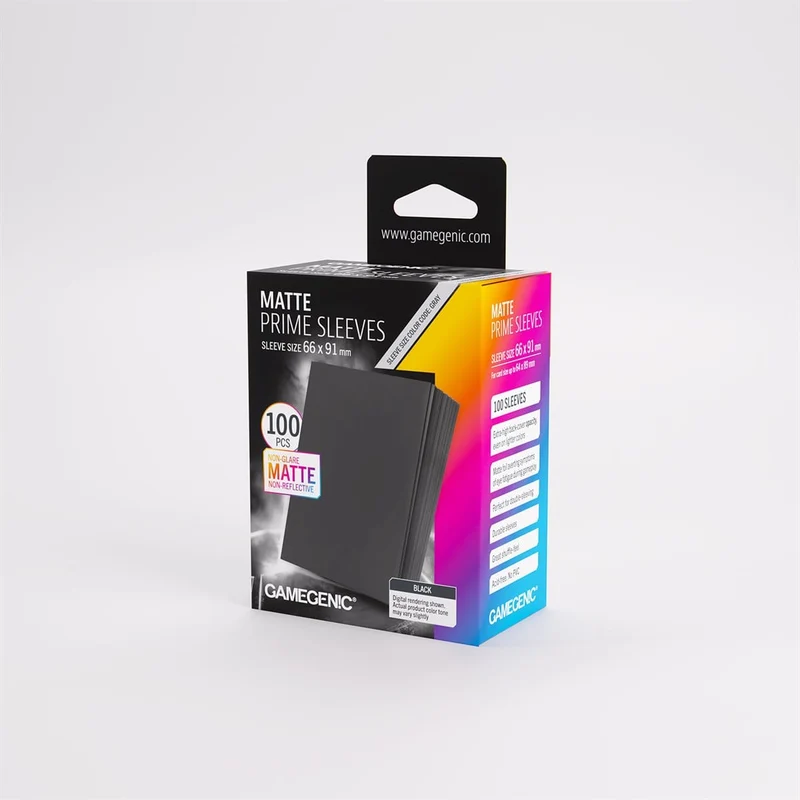 Sleeves: Matte Prime Sleeves: Black 66mm x 91mm (100)