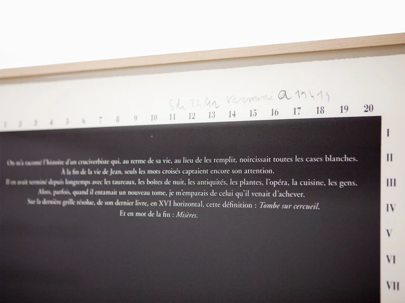 Sophie Calle - Cruciverbiste