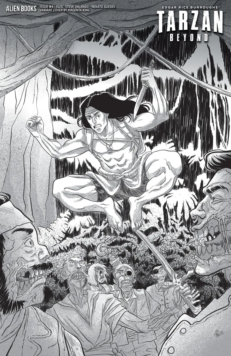 Tarzan Beyond #4 IDW D King N&B 02/12/2026
