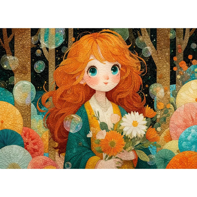Flowered Fabric Grace (1000 pcs)