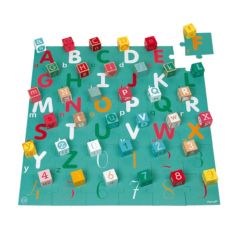 Kubix Set de 40 Blocs Lettres & Chiffres
