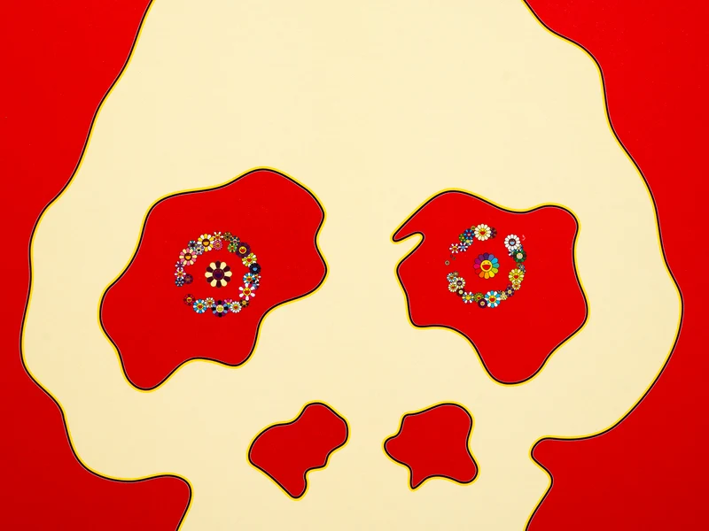 Takashi Murakami - Time Bokan - Missing in the Eyes - Red