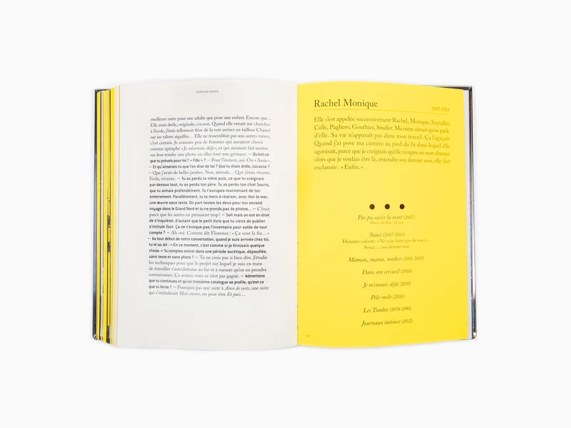 Sophie Calle - Ainsi de Suite