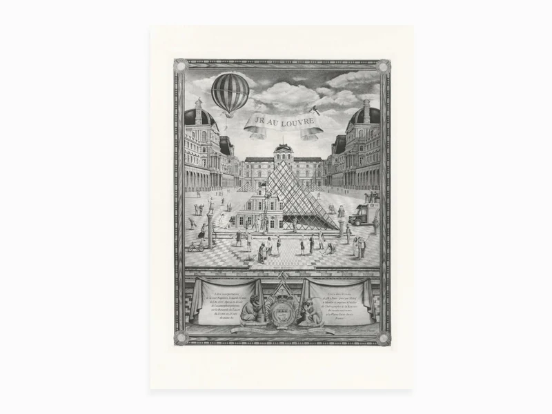 JR - JR au Louvre, 2016 (gravure / chalcographie)