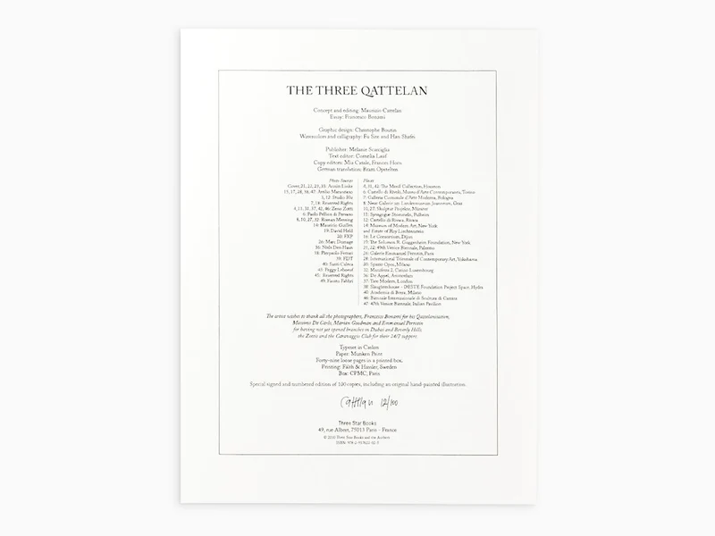 Maurizio Cattelan - Les Trois Qattelan (édition spéciale)
