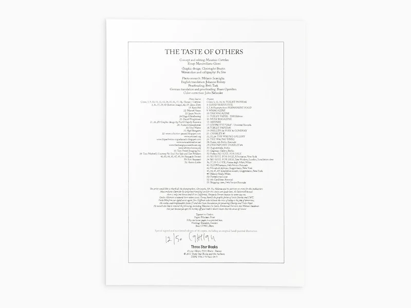 Maurizio Cattelan - The Taste of the Others (édition spéciale)