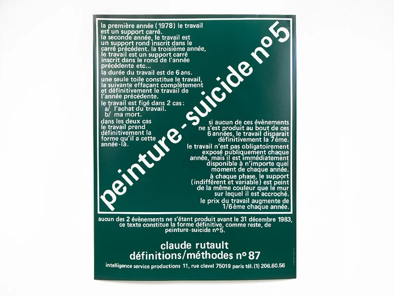 Claude Rutault - Peinture suicide n°5