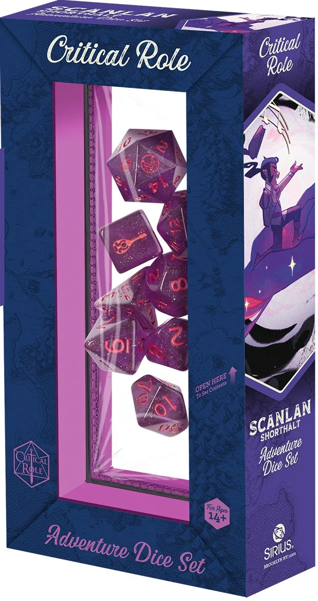 SIRIUS DICE - VOX MACHINA ADVENTURE DICE - SCANLAN SHORTHALT