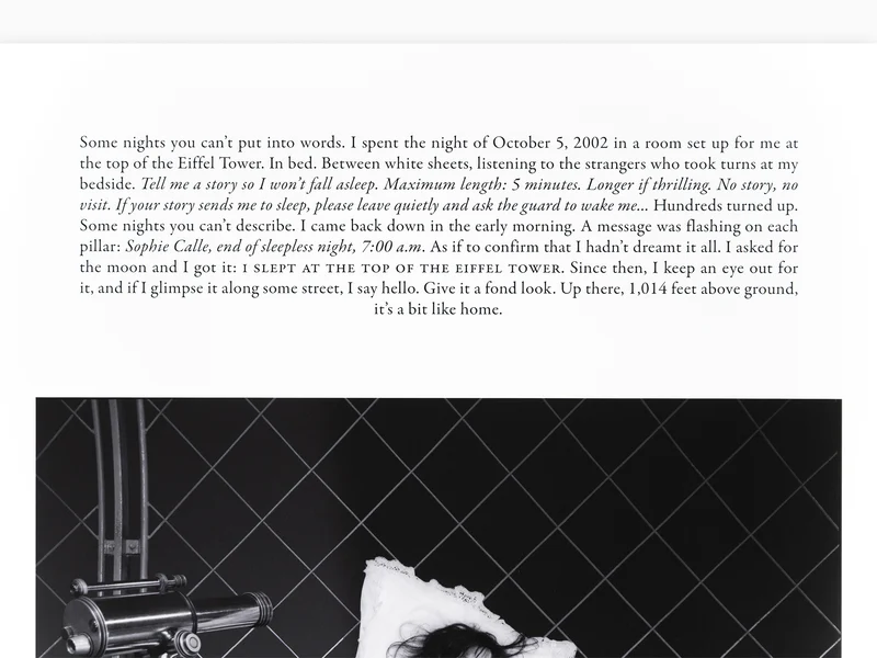 Sophie Calle - "Chambre avec vue"