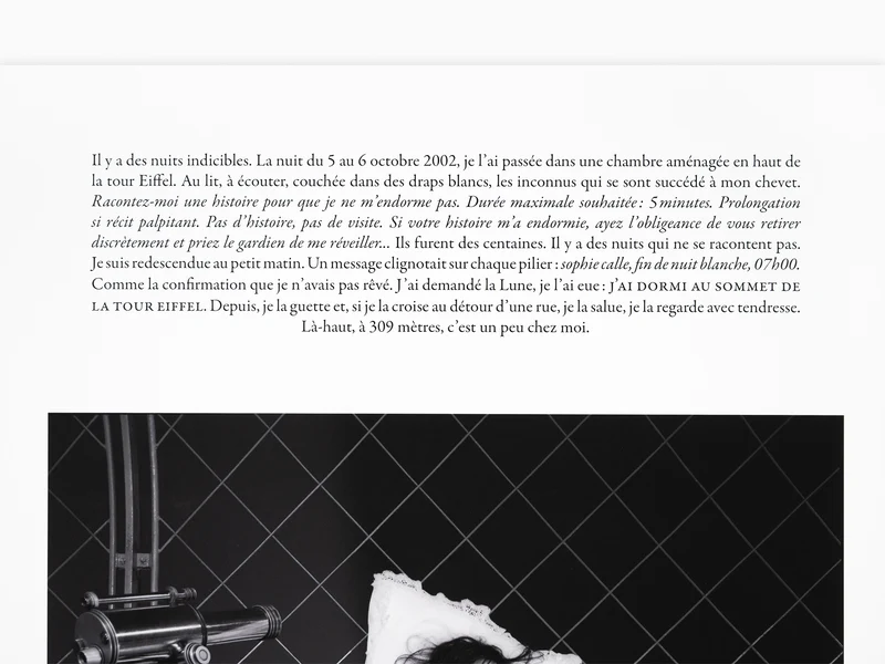 Sophie Calle - Chambre avec vue