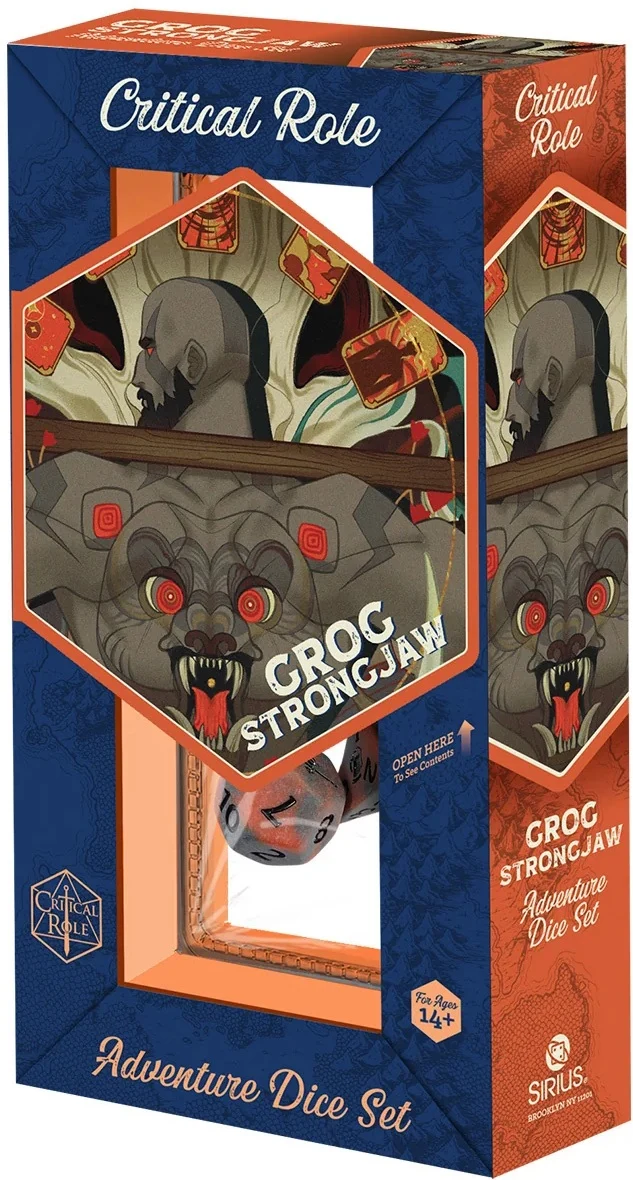 SIRIUS DICE - VOX MACHINA ADVENTURE DICE - GROG STRONGJAW