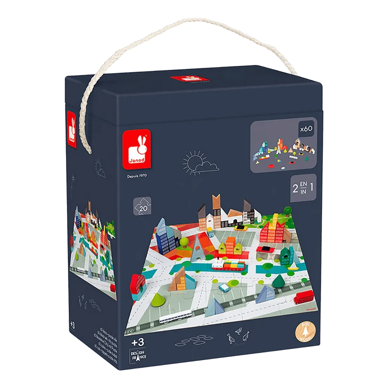 Kubix Set de 60 Blocs & Ville (ML)