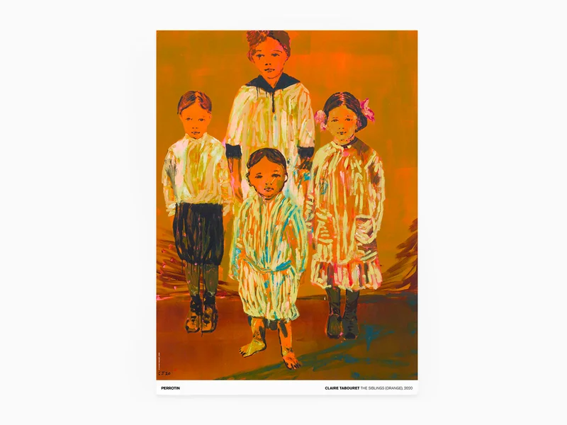 Claire Tabouret - La fratrie (orange), 2020 ( poster standard)