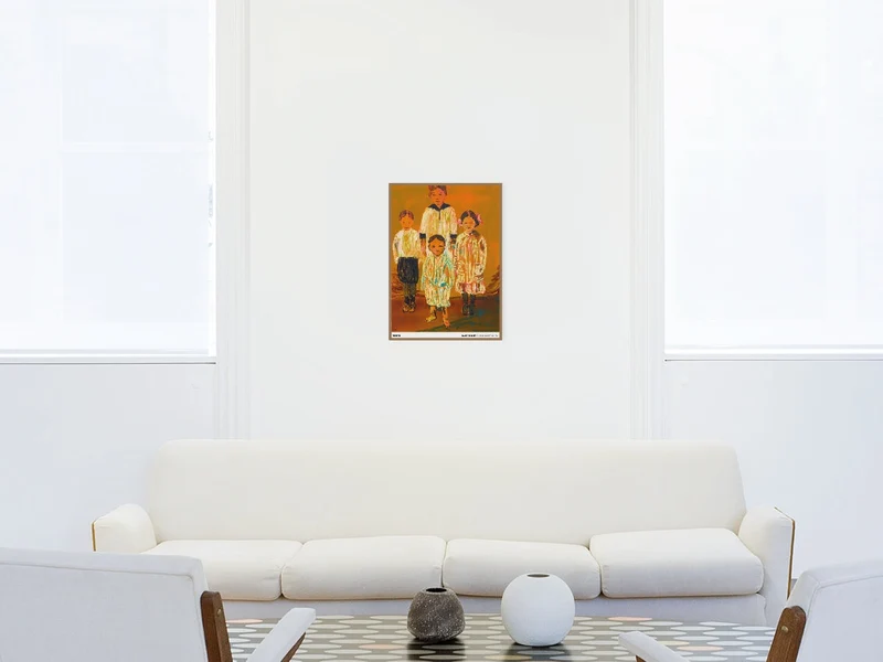 Claire Tabouret - La fratrie (orange), 2020 ( poster standard)