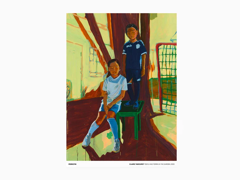 Claire Tabouret - Tegyu & Terrin dans le jardin, 2020 ( poster standard)