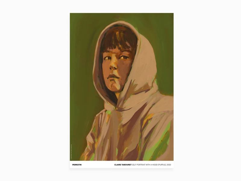 Claire Tabouret - Autoportrait à la cagoule (violet), 2020 ( poster standard)