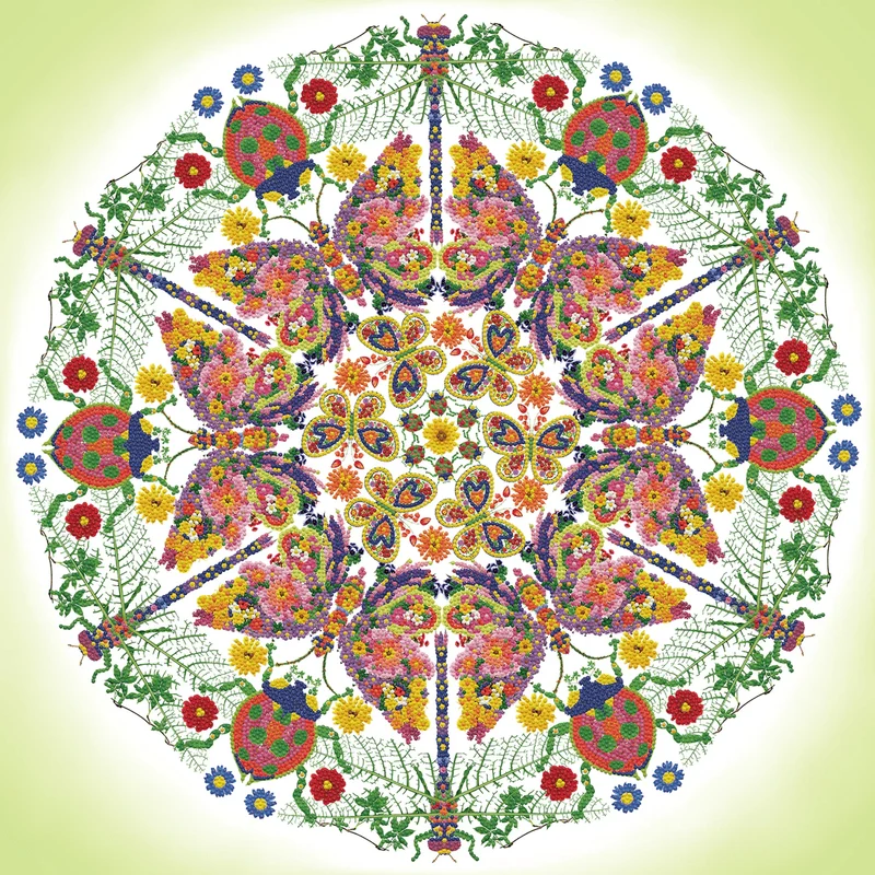 Jardin Kaléidoscope 70x70 Diamond Dotz