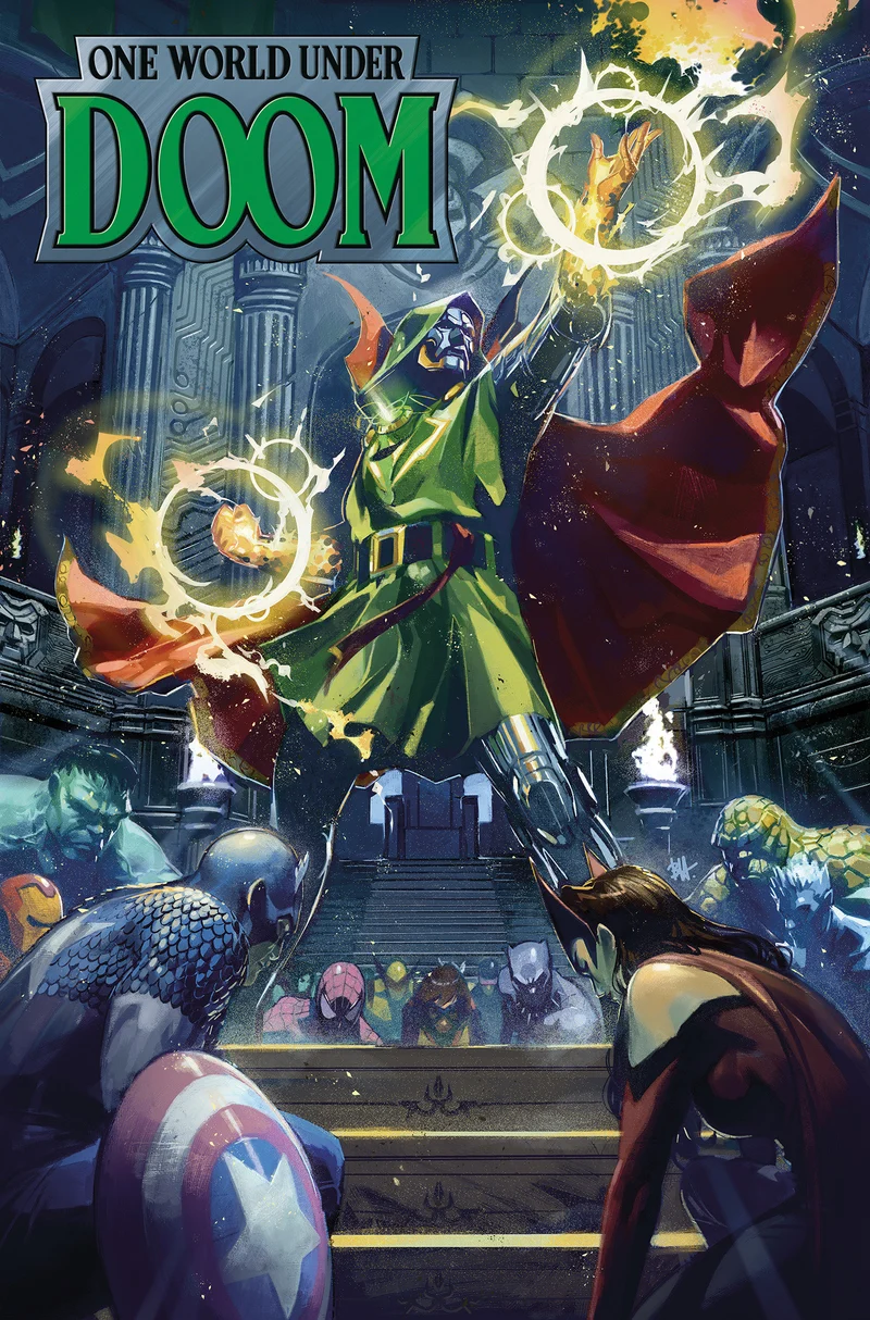 One World Under Doom Omnibus Couverture de Ben Harvey