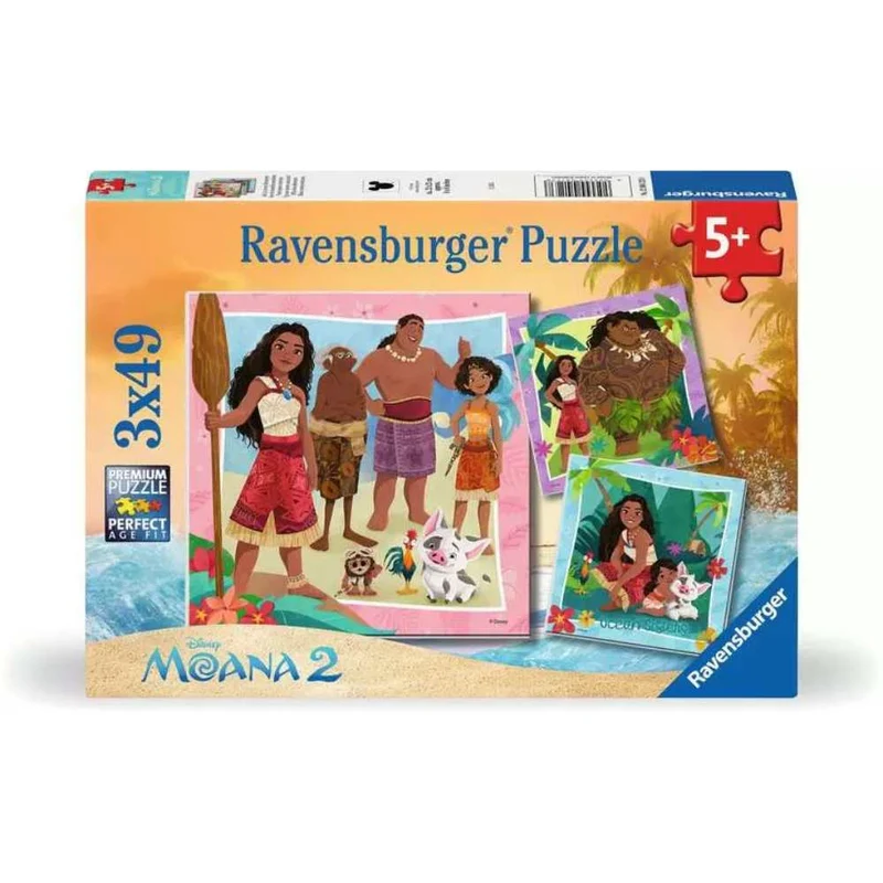 Moana 2 Off To New Adventures (3x49 pcs)