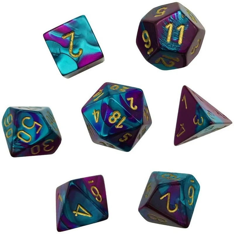 MINI GEMINI 7-DIE SET VIOLET-SARCELLE/OR