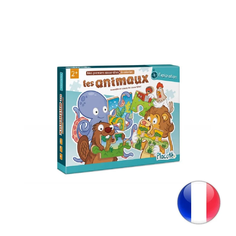 Mes premiers casse-têtes à colorier: les animaux (FR)