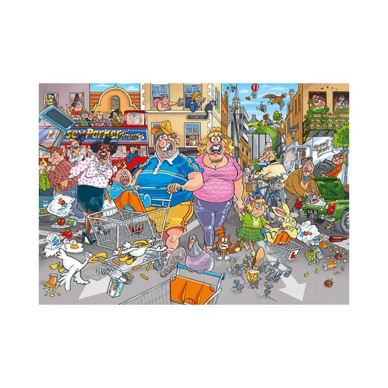 Wasgij Original 46 - Frénésie dans l’allée | Middle Aisle Madness (1000 pcs)