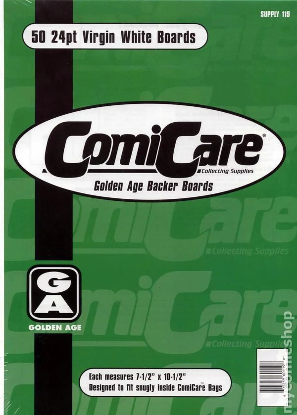 CARTONS DE SUPPORT COMICARE GOLDEN AGE, 50 PIÈCES